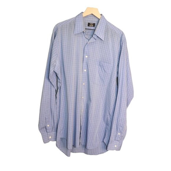 Gitman Bros for Westport Big & Tall Blue Button-Up Shirt - Size‎ 16-38 - Used - Picture 1 of 12